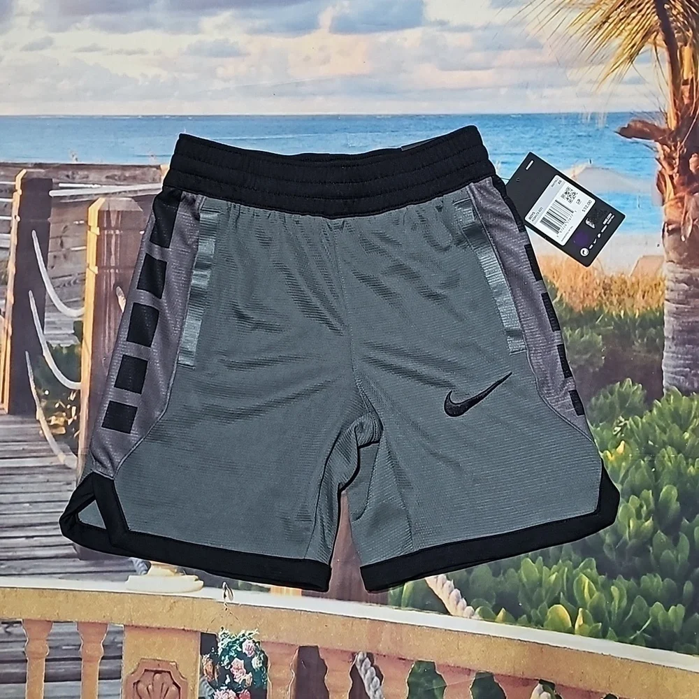Nike Dri Fit Gray Boys Shorts Small New
